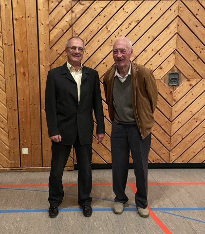 Paul Harter mit 1. Vorsitzenden Thomas Haas geehrte für 70 Jahre Vereinzugehörigkeit 1